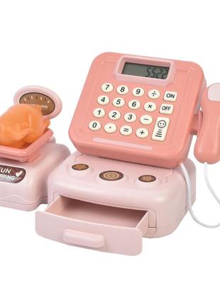 Дитячий іграшковий "касовий апарат" 6839a, калькулятор, сканер, ваги