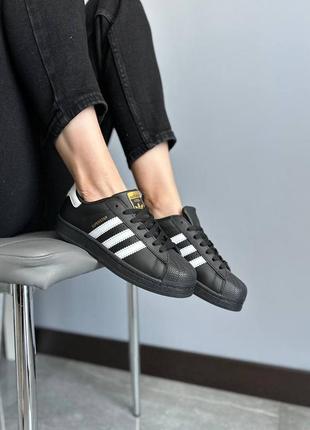 Кроссовки adidas superstar black5 фото