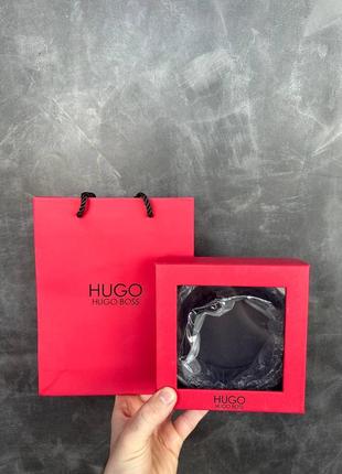 Чоловічий ремінь hugo boss у подарунковому наборі7 фото