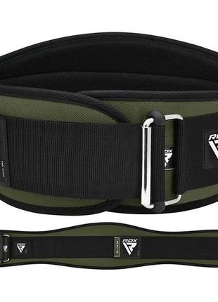 Пояс для важкої атлетики rdx rx3 eva curve неопреновий army green l - пояс для тренувань на тренажерах і ku-22
