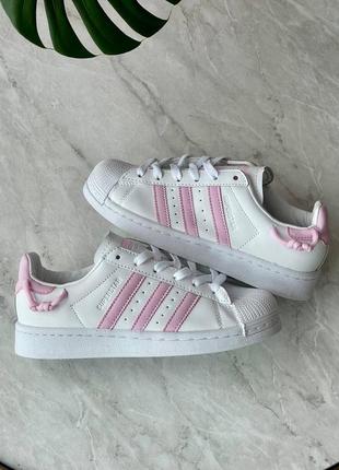 Женские кроссовки adidas KITH superstar knotted rope Camiseta clear pink