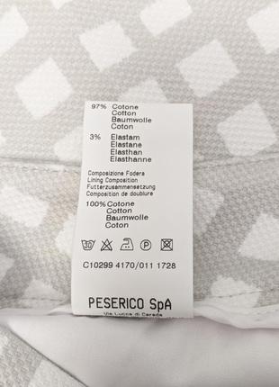 Peserico cappellini italy элегантные оригинальные брюки в клеточку из хлопка5 фото