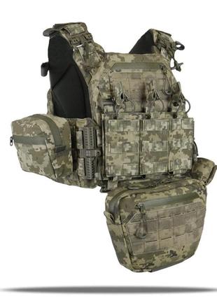 Плитоноска cen.2 cordura1000d nir піксель+ 4 підсумків та балістичні пакети 1 класу3 фото