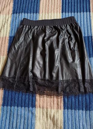 Кожаная юбка
