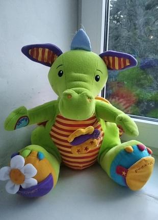 Tolo дракон игрушка погремушка развивалка шуршалка для малышей большой