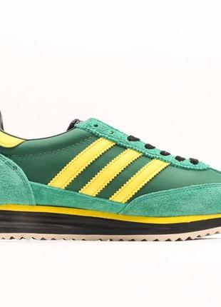 Кроссовки зеленые с желтым мужские и женские размеры women adidas sl 72 green