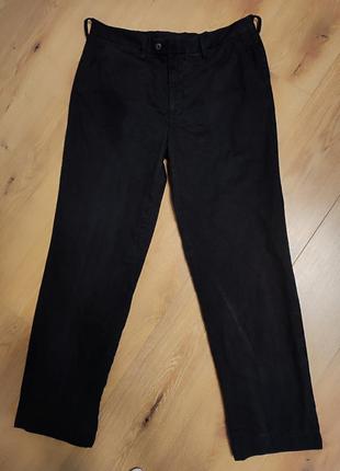 Брюки штани чоловічі чорні широкі regular avana man, розмір xl