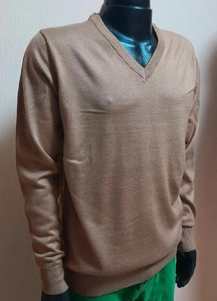 Шикарний акриловий пуловер коричневого кольору brave soul made in bangladesh, 💯 оригінал8 фото