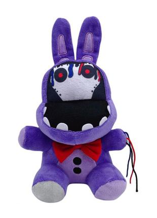 М'яка плюшева іграшка заєць бонні зі скіном five nights at freddy's аніматронік 28 см 5 ночей з фредді