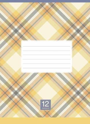 Зошит учнівський plaid pattern 024-3345l-5 в лінійку 24 nia-mart