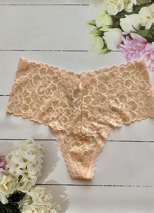 Высокие кружевные трусики стринги виктория сикрет victoria’s secret серии thong panty