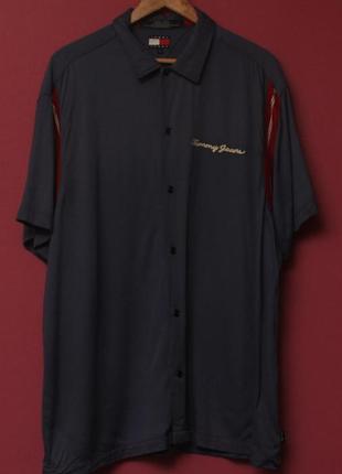 Tommy hilfiger рр xxl  рубашка из тяжелого эластичного хлопка