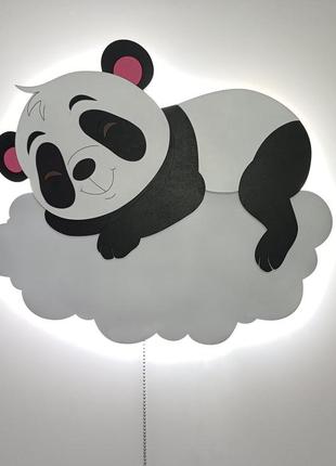 Бра дитячий світильник led «панда на хмаринці»