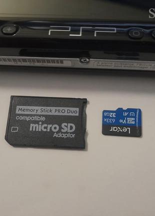 Карта пам'яті 32 gb microsd sony psp перехідник  адаптер меморі картка playstation portable псп