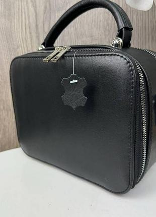 Женская кожаная сумка стиль zara, каркасная сумка зара черная натуральная кожа женкая сумка натура кожа 15423 фото