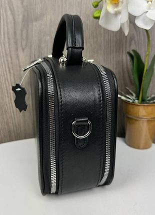 Женская кожаная сумка стиль zara, каркасная сумка зара черная натуральная кожа женкая сумка натура кожа 15425 фото