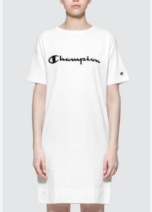 Спортивное платье champion миди длинное прямое
