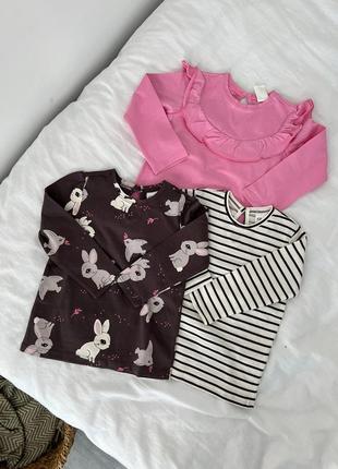 H&m лонгсліви для дівчаток бавовняні 3