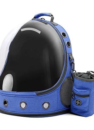 Рюкзак для прогулянок котів із вікном переноска з прозорими стінками для животних і додатковою сумкою для