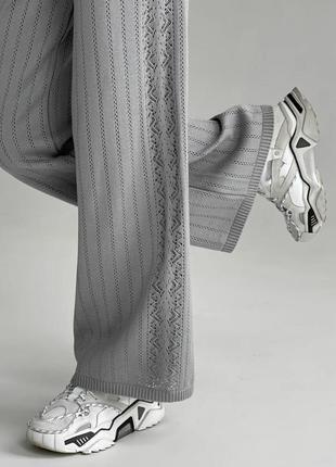 Вязаный костюм свитер и брюки штаны хлопок3 фото