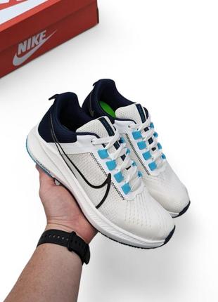 Мужские кроссовки nike zoom белые/синие