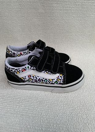 Кеды для девочки old skool v animal, размер 25,5