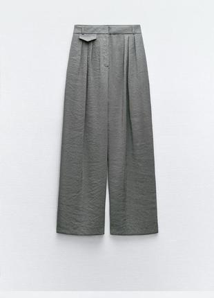 Широкие брюки с защелками zara s2 фото