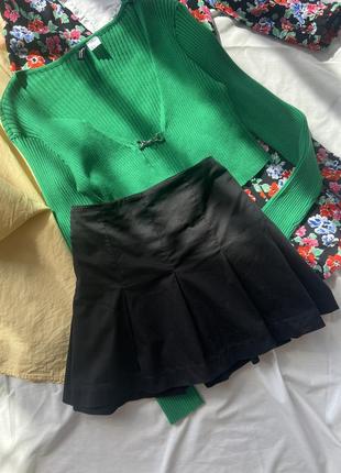 Міні спідниця чорна h&m