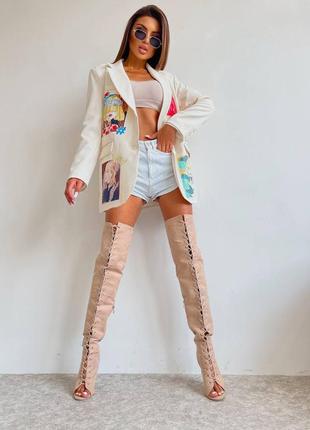 Новинка 🤍🤍
эксклюзивный жакет оверсайз с трендовым принтом туречечника 🇹🇷3 фото