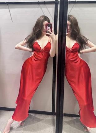 Продам шелковое красное платье6 фото