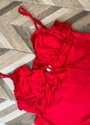 Продам шелковое красное платье5 фото