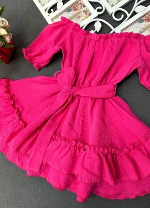 Стильна легка сукня для дівчаток і матусь9 фото