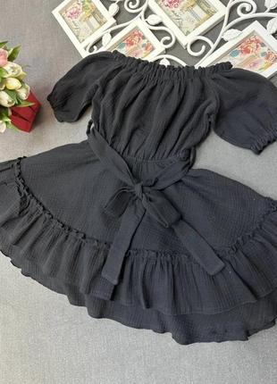 Стильна легка сукня для дівчаток і матусь8 фото