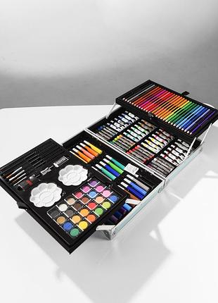 Набір для малювання в алюмінієвій валізці 145 предметів міксом(44 - 01)