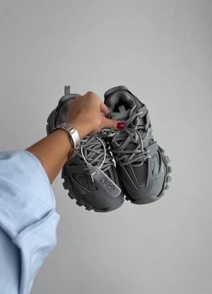 8 кольорів🌈 жіночі кросівки в стилі balenciaga track / демісезонні / літні, осінні / шкіра, текстиль / білі, сірі, бежеві, рожеві, чорні