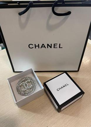 Брендовая брошь шанель/chanel, посеребрение