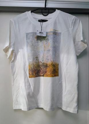 Футболка с накатом картины клода моне "прогулка. дама с зонтиком"6 фото