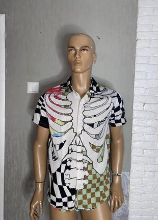 Рубашка в интересный принт в стиле поп-арт boohoo, s