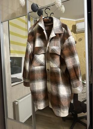 Утеплена сорочка пальто