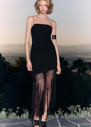 Плаття з бахромою zw collection