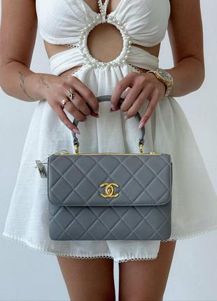 Жіноча шкіряна сумка в стилі "chanel" преміум