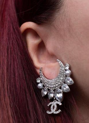 Сережки гвоздики з логотипом/посріблення та позолота 24к