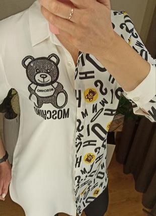 Гарна сорочка з камінням moschino