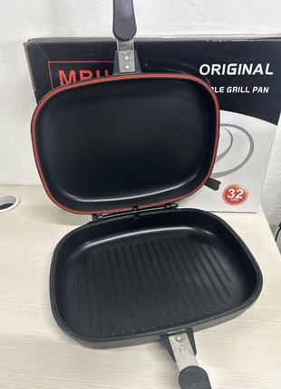 Двойная сковорода-гриль double grill pan 32 см. shop