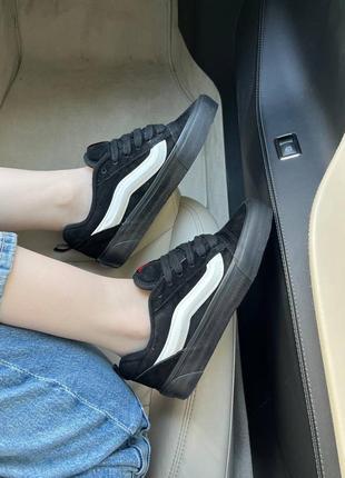 Vans knu skool black white2 фото