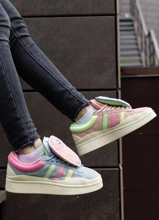 Кроссовки adidas campus x bad bunny moon pink8 фото