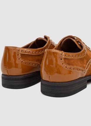 Туфлі чоловічі лакові+замша, колір коричневий, 243rga6011-74 фото