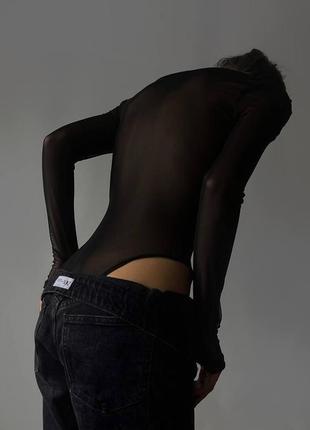 Боди с драпировкой