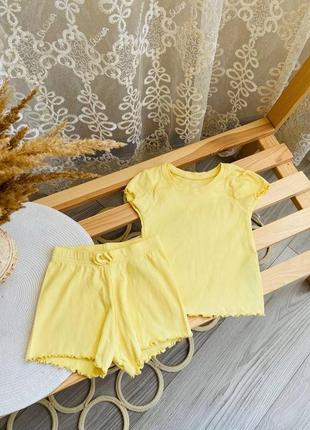 Костюм костюмчик в рубчик футболка та шорти