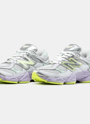 Женские кроссовки new balance 9060 silver purple green 36-37-38-39-40